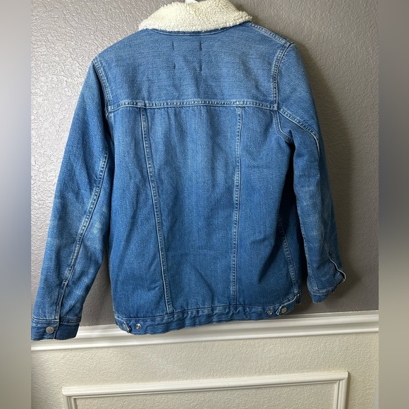 Madewell Sherpa Lined Jean Jacket Oversized size small - Picture 8 of 10